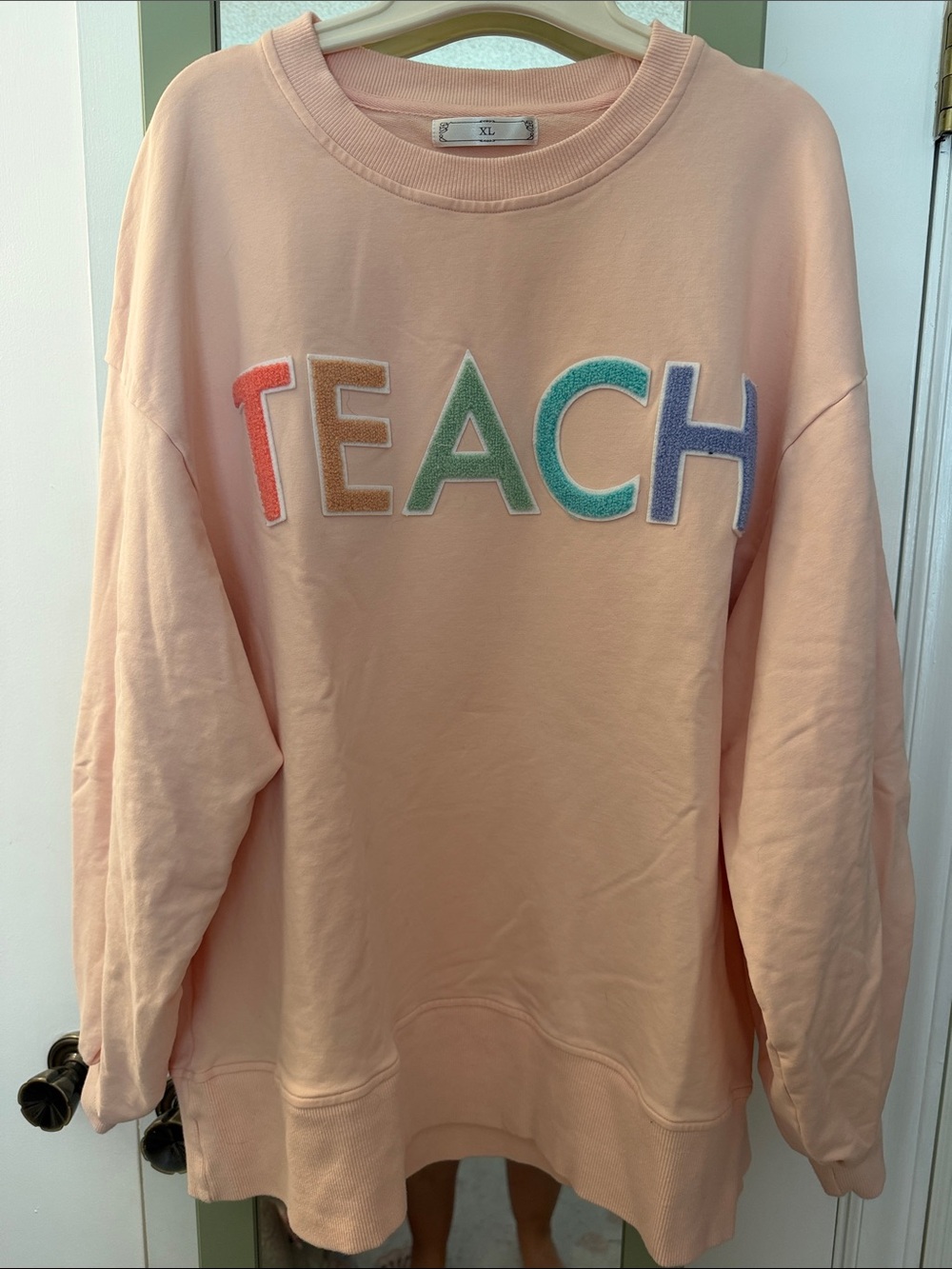 GYTO Peach 'TEACH' Pullover Sweatshirt
